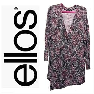 Tunic-Surplice V-neck, Faux wrap